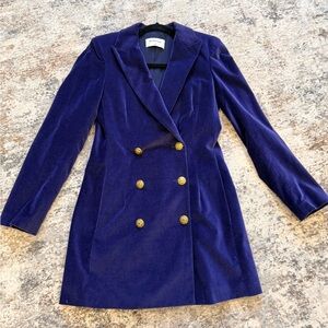 Babaton Royal Purple Double-Breasted Blazer